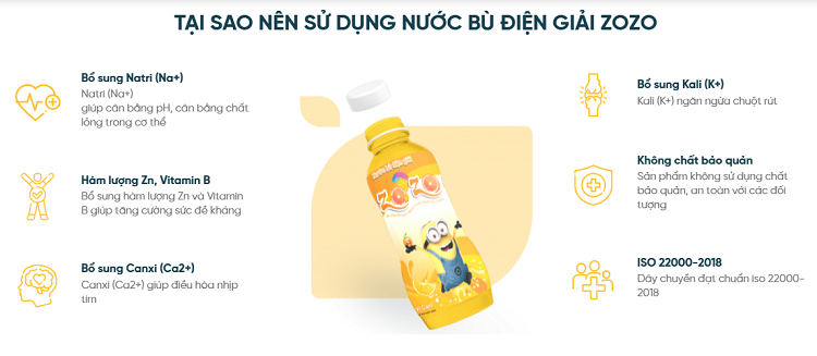 Nước bù điện giải ZOZO, sẽ giúp bảo vệ sức khỏe của trẻ một cách toàn diện.