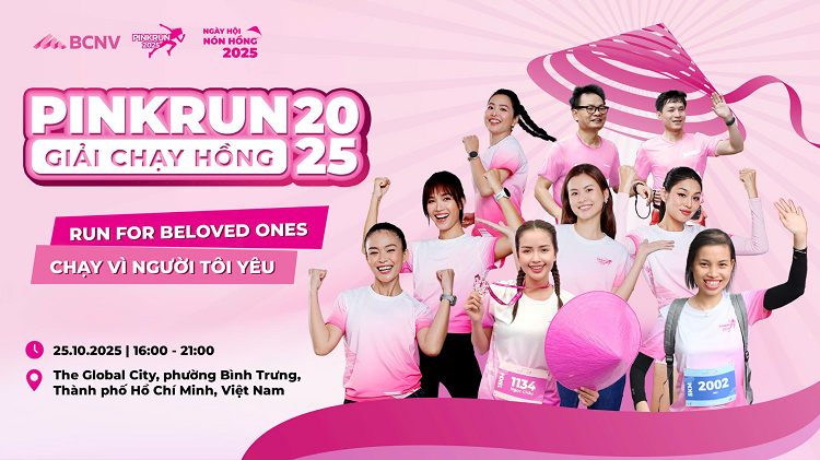 Giải Chạy Hồng 2025, thuộc Mạng lưới Ung thư vú Việt Nam (BCNV), tiếp tục lan tỏa tinh thần ấy qua thông điệp “Self Love, Share Love – Yêu mình, Yêu người”